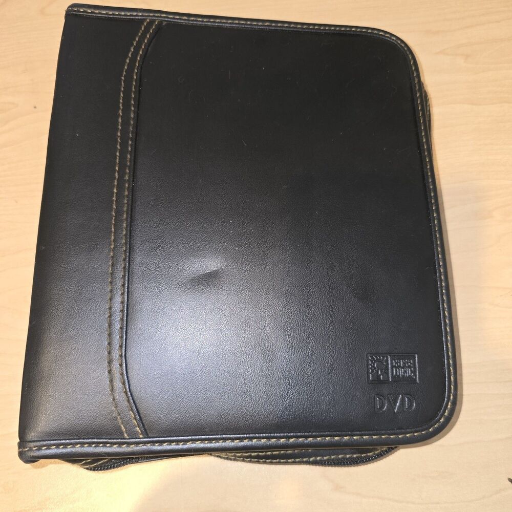 Case Logic Classic DVD CD Binder 20 Sleeves Disc Organizer Y2K Faux Leather
